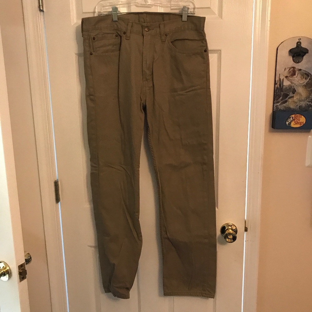 Levi's Mens Straight Leg Jeans Chino 505 34x32